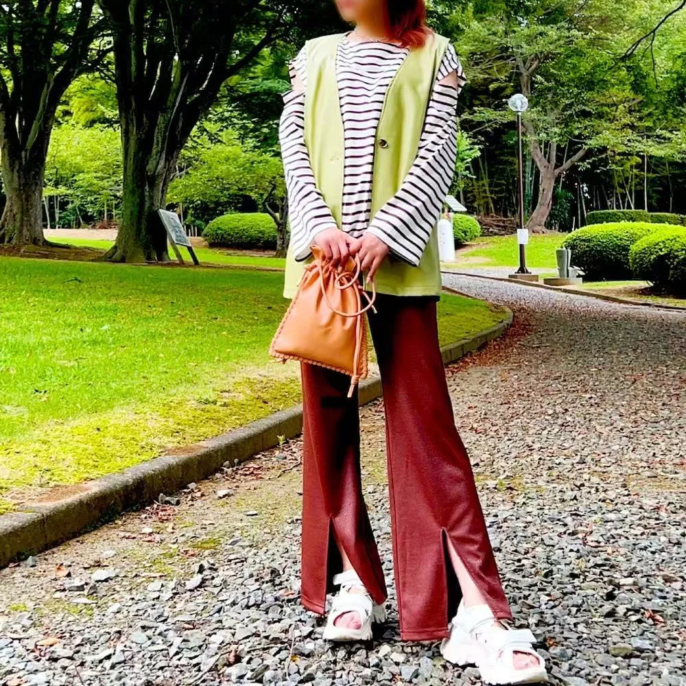 Faionable Versatile gilet in pelle da donna di media lunghezza con un bottone Ba Split Spring New Sle All-Match Sli pulsante singolo