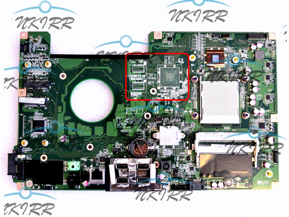 Imagem -03 - Placa de Sistema de Placa-mãe para hp Touchsmart 310 Aio Da0nz2mb6e0 Da0nz2mb6f0 Nz2 638403001 618639-001 618640-002 Am3 Hd5450 512mb