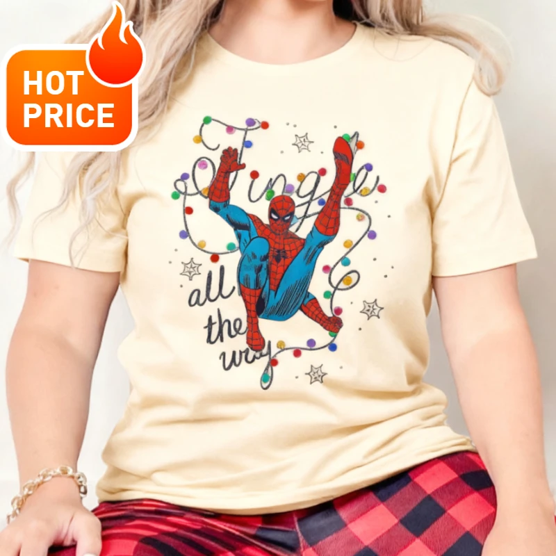 مارفل سبايدر مان للبنين والبنات 2026 جديد تيشيرت صيفي الأسرة الوالدين والطفل ارتداء المتضخم عادية فضفاض الرجال النساء تي شيرت #4