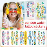 10 Pcs/Set Children's Cartoon Watch Tattoo Stickers Waterproof Fake Tattoo for Kids Arm Safety Lasting Temporary Tattoo