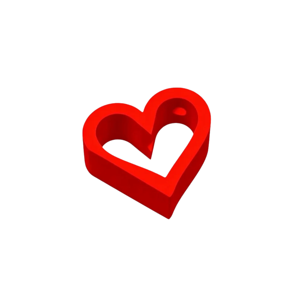 3D Printed Flower Vase Hollowed Out Home Decor Heart Shaped Vase Romantic Desk Ornaments Flower Stand Desktop Decoration