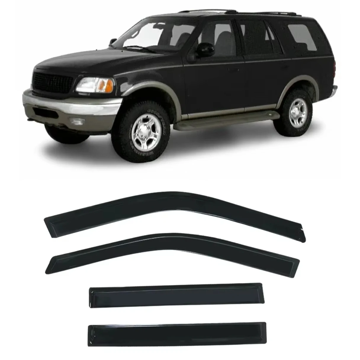 

Window Visor for Ford EXPEDITION 1998-2002 2003-2006 2007-2017 Wind Deflectors Rain Guards Door Visor Vent Protectors Shades