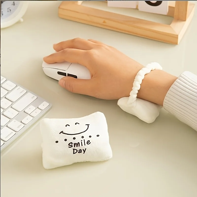 Bantalan Pergelangan Tangan Spons untuk Kantor Ringan, Pergelangan Tangan Komputer, Alat Bantu Kenyamanan Mengetik, Desain Mousepad Lucu, Bantalan Ringkas