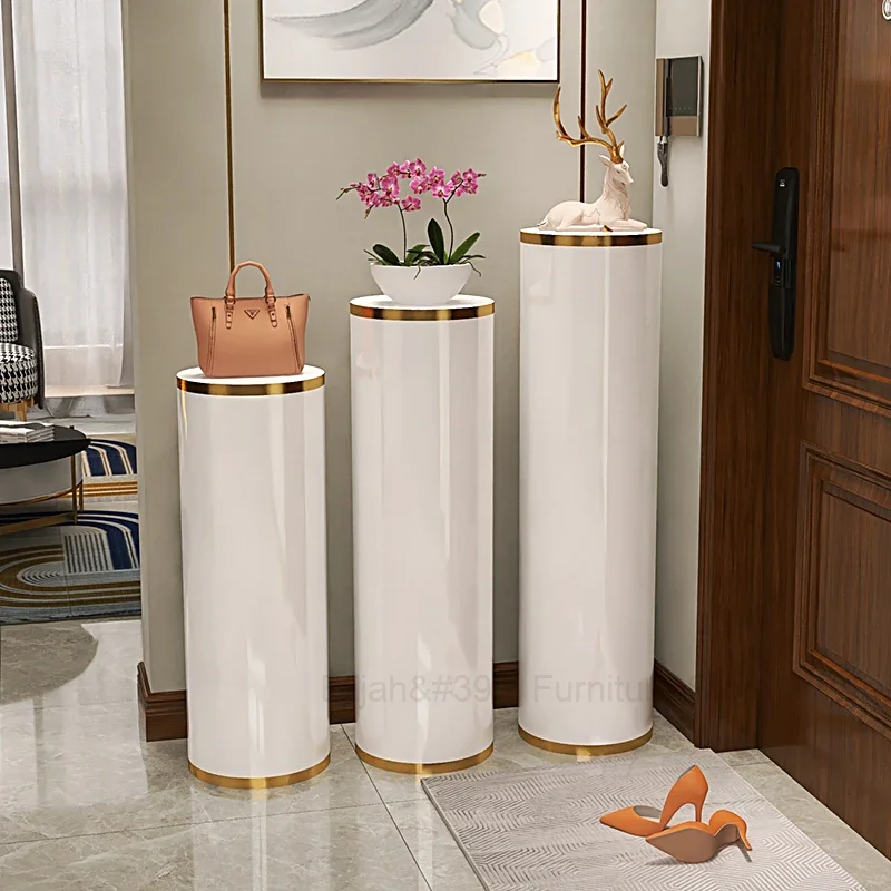 Round Cylindrical Rotating Shoe Cabinet for Home Entrance Round Cylinder Shoe Cabinet for Efficient Storage