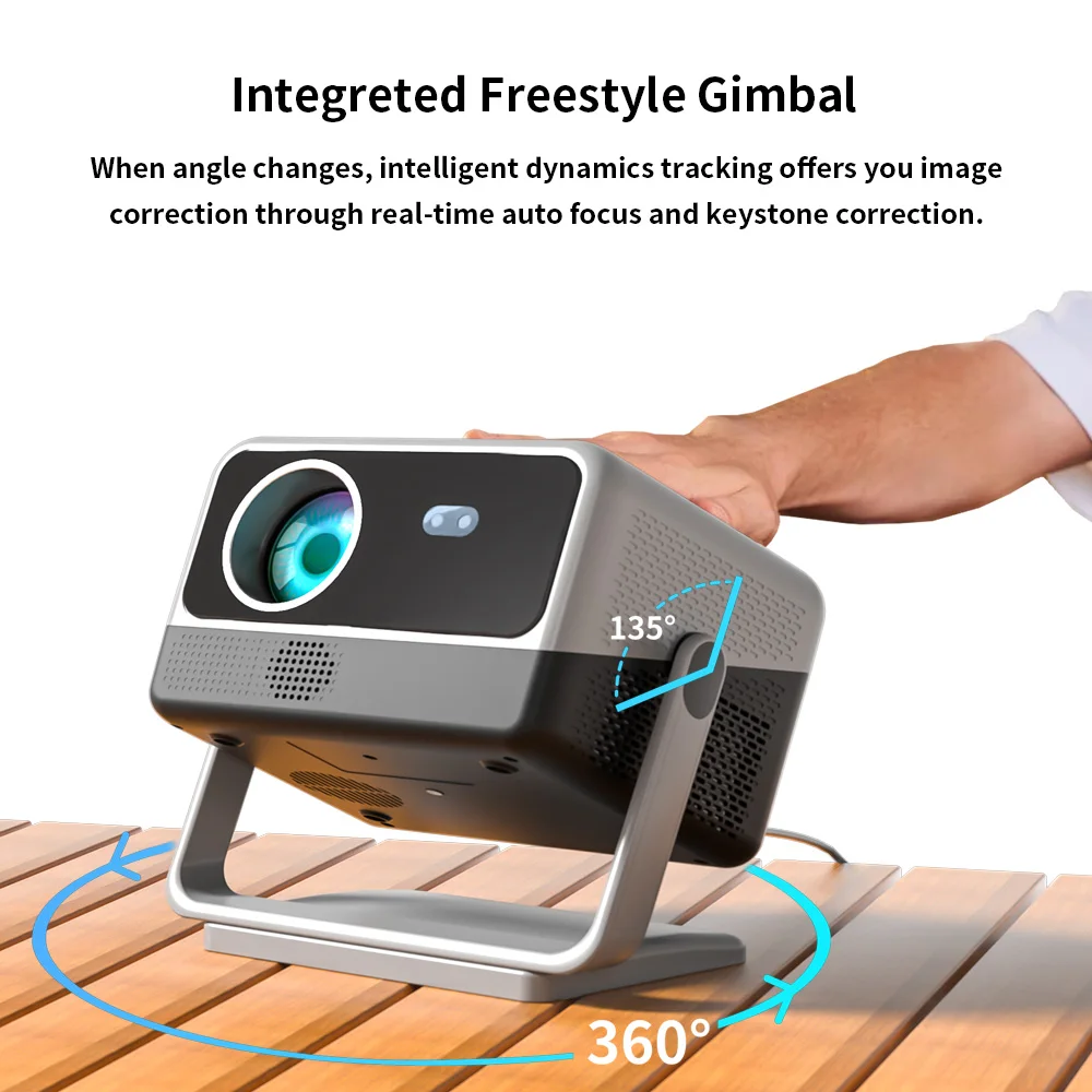 2025 4k أجهزة عرض عالية الدقة 500 ANSI Lumen أندرويد 11 جهاز عرض فيديو واي فاي Proyector المسرح المنزلي جهاز عرض للتخييم في الهواء الطلق