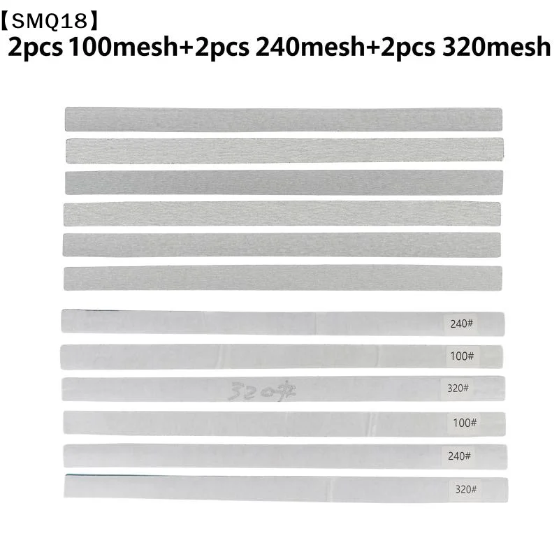 6PCS Guitar Neck Fret Beam Leveling Bar/Polishing Sandpaper Sanding Bar Luthier Tools 100 Mesh 240 Mesh 320 Mesh Sandpaper【SMQ】