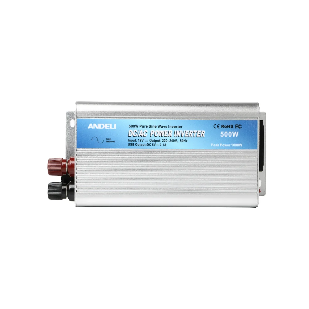 Solid 1200W Pure Sine Wave Power Inverter DC 12V/24V AC 110V/220V/230V Single Output NFC Network 98% Efficiency Car Use