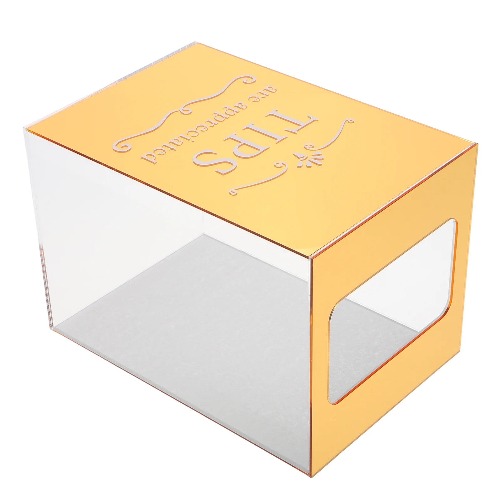 

Clear Acrylic Donation Jar Lock Box With Slot Key Drop Container Salon Restaurant Voting Fundraising