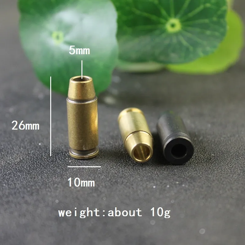Bullet Shaped Brass Knife Beads EDC Paracord Lanyard Pendant DIY Outdoor Military Fan Decor Accessory