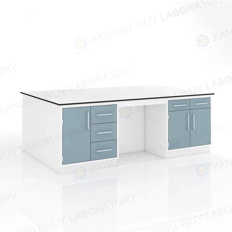 Laboratory furniture Chemical resistant lab bench steel mobile work bench island bench