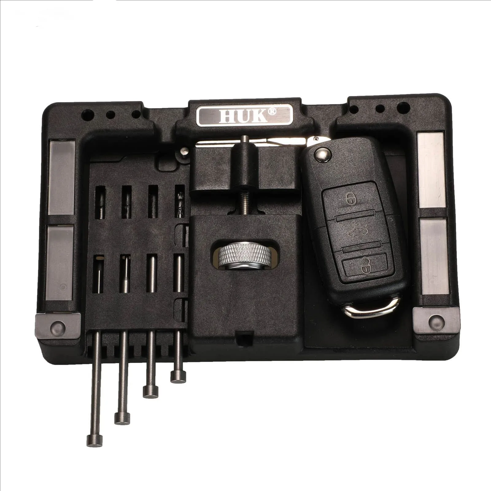 Original HUK Car Key Fixing Tool Vice Of Flip key Pin Remover Split Disassembly Pin Tool for Locksmith Tool With Four Pins
