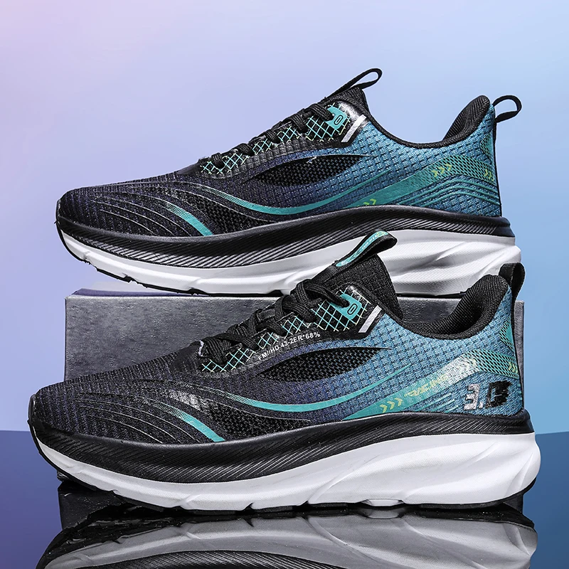 

2025 New Autumn Men's Shoes - Breathable Mesh Running Shoes, Cushioned Carbon Plate Speed Training, Anti-Slip Durable Hiking Sho
