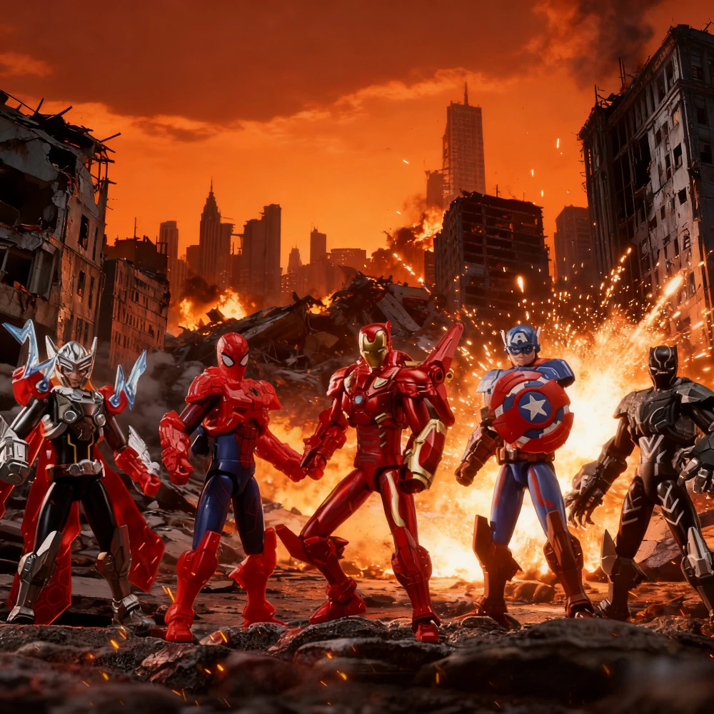 مكعبات بناء مارفل سوبر آرمور للرجال ألعاب ديناميكية فائقة الرجل الحديدي سبايدرمان تجميع شخصيات الحركة المصنوعة يدويًا مجموعة هدايا للأولاد #2