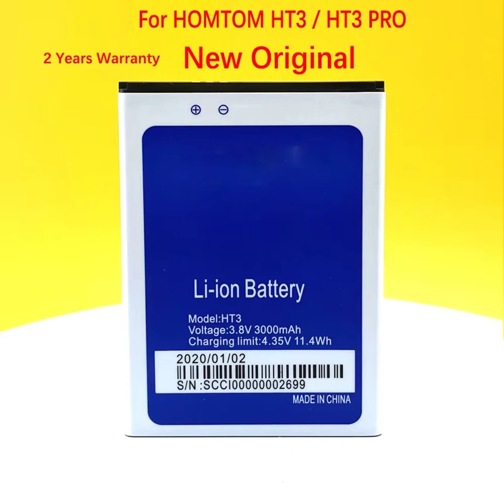 New Battery For Homtom HT3 HT16 HT17 HT37 Pro Mobile Phone Replacement In Stock + Tracking Number