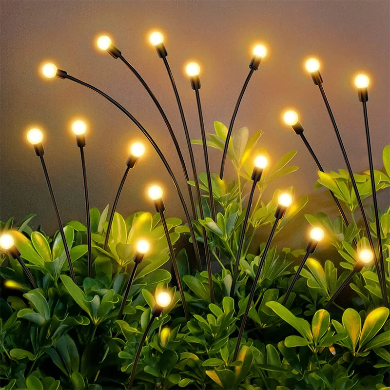 Solar Butterfly Lights Outdoor 6LED Garden Decor Bee Ball Solar Lawn Light Waterproof Stake Lights For Yard Pathway Patio