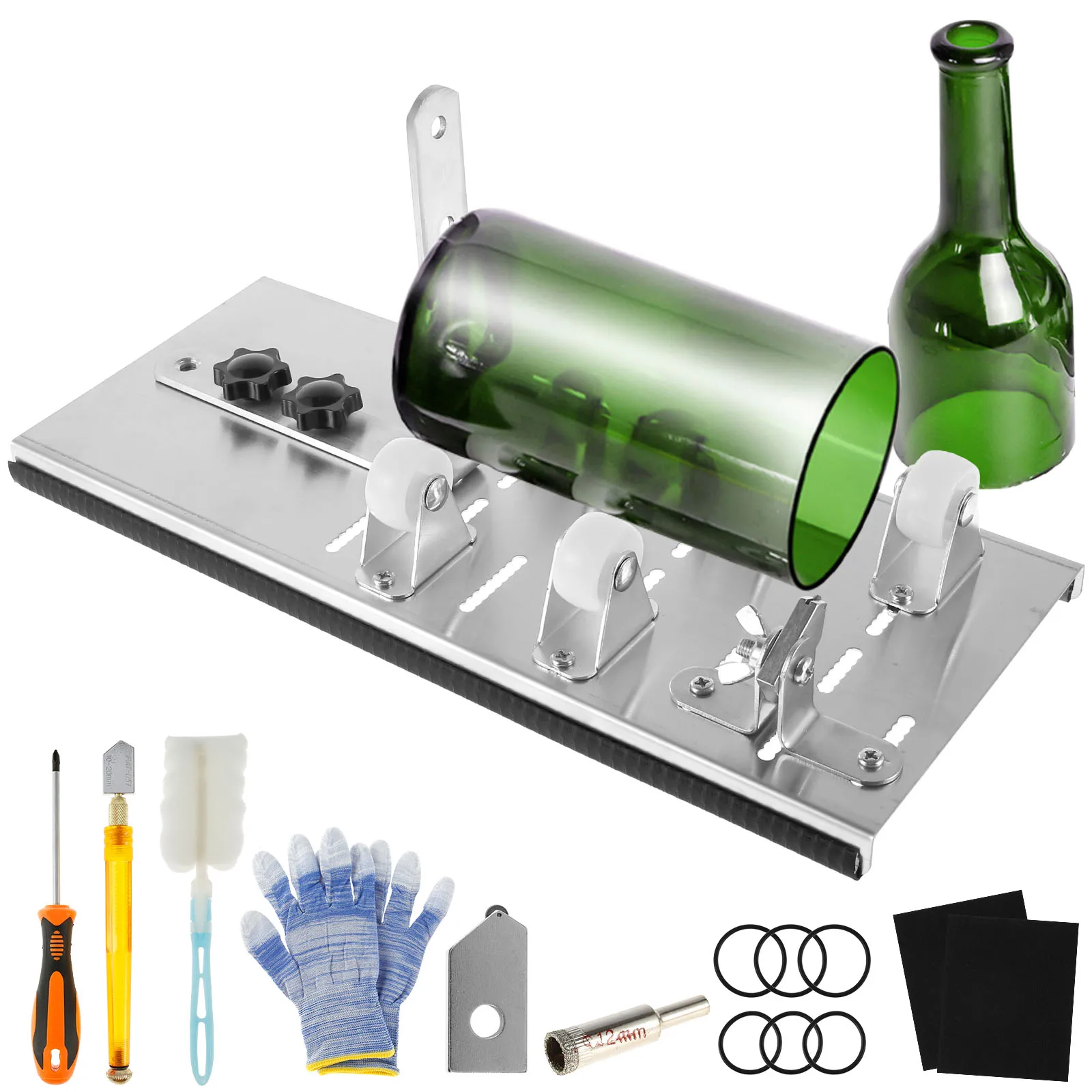 

Glass Bottle Cutter Kit Stainless Steel Glass Cutter Adjustable Wine Bottle Cutter Tools Professional Glasses Bottles Cutting