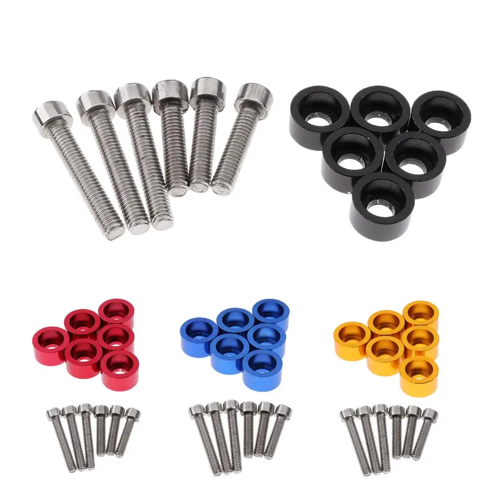 6 Sets Replacement Intake Manifold M6 Bolt Washer Kit for Honda B D F H