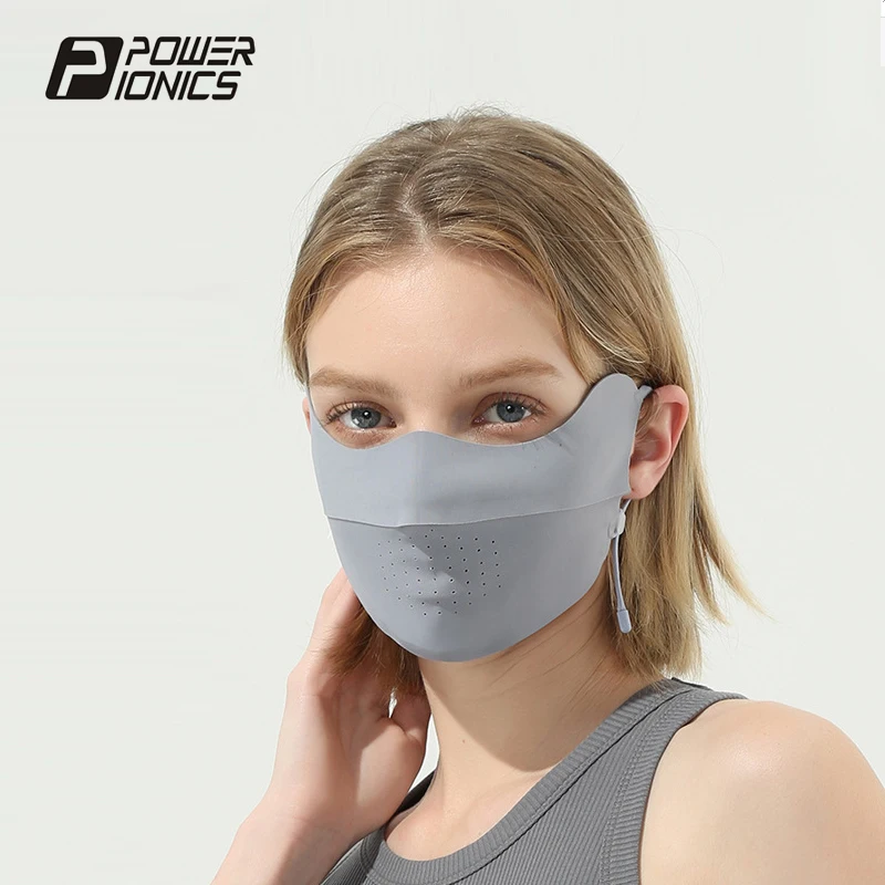 POWER IONICS Cooling Women's UV Sun Protection Face Mask Outdoor Running Cycling Sports Sunscreen Mask