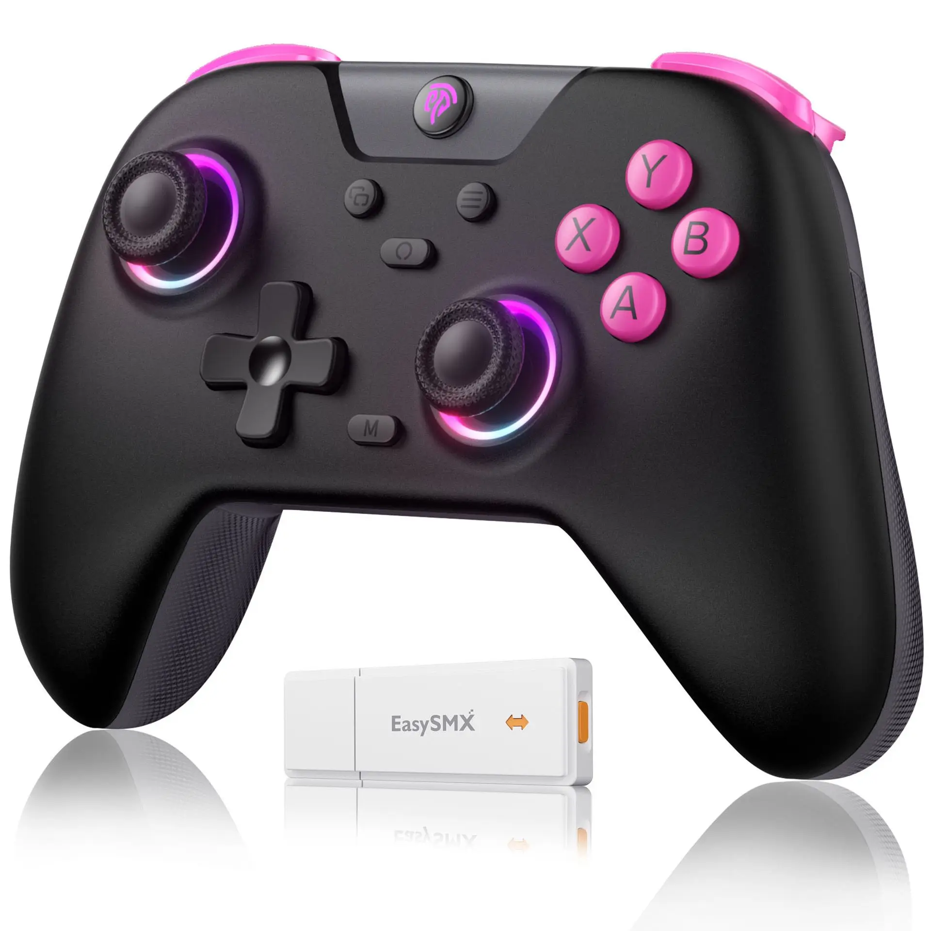 

X05 Wireless PC Gamepad Bluetooth Gaming Controller Compatible with PC/Phone/Switch/Steam, Turbo RGB Hall Effect