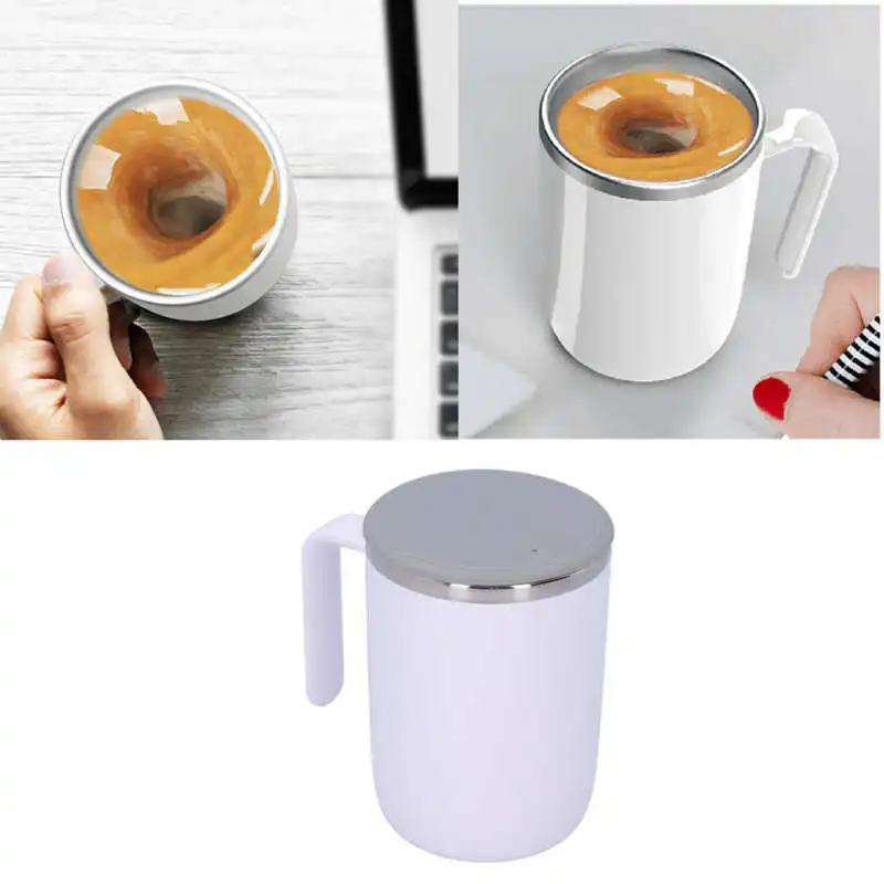 360ml Self Stirring Coffee Cup Office Smart Hot Drink Stirrer Coffee Mug Auto Self Mixing Cup for Hot Tea Coffee Chocolate