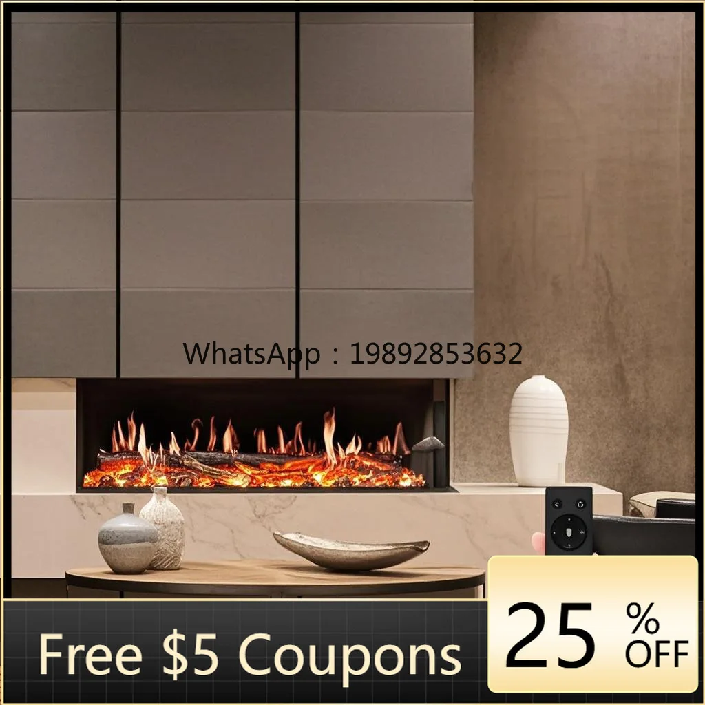 

LYY Holographic Fireplace LCD Liquid Crystal Display Fireplace Simulation Charcoal Projection 3D Home Decoration European Style