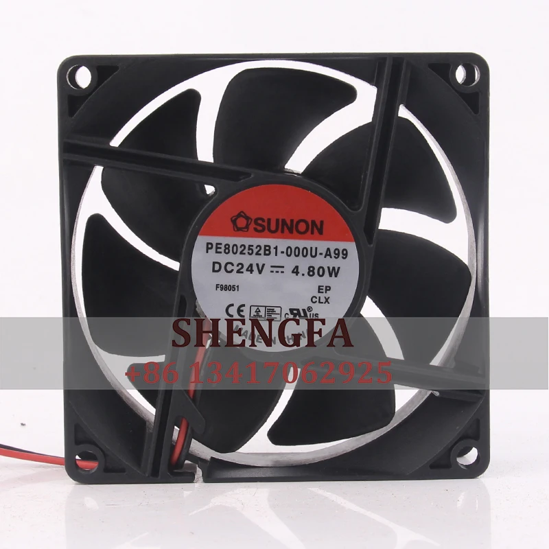 

SUNON PE80252B1-000U-A99 Cooling Fan DC24V 4.8W 80X80X25MM 8CM 8025 Centrifugal Industrial Ventilation Exhaust