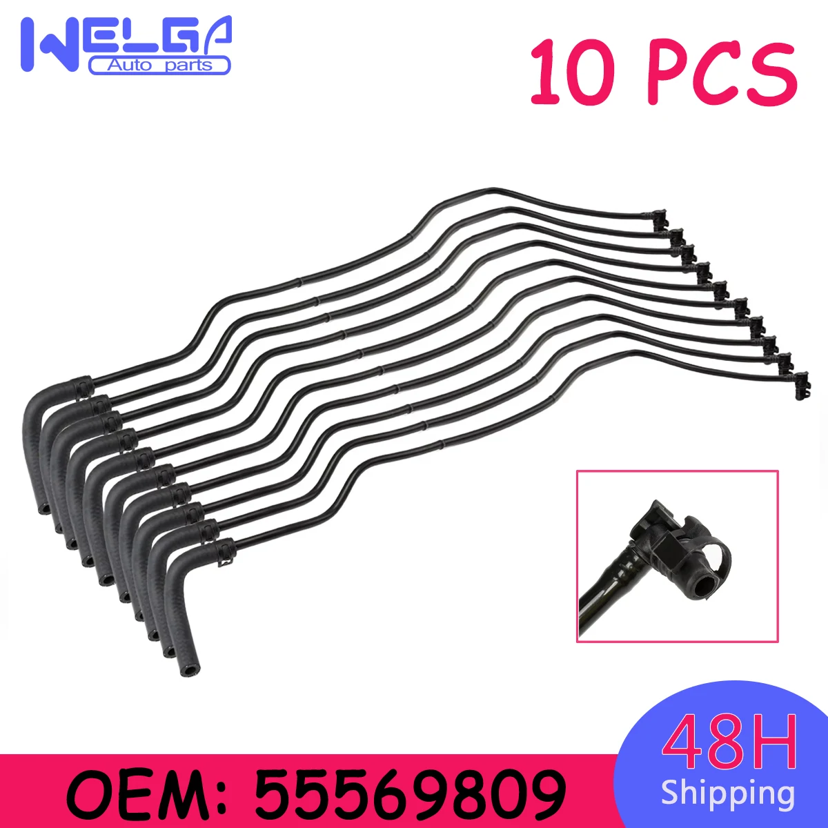 

10Pcs/Lot 55569809 New Thermostat Water Hose Pipe For Chevrolet Pontiac Aveo 2009-2011 For Cruze 1.8L For Sonic For Opel Astra