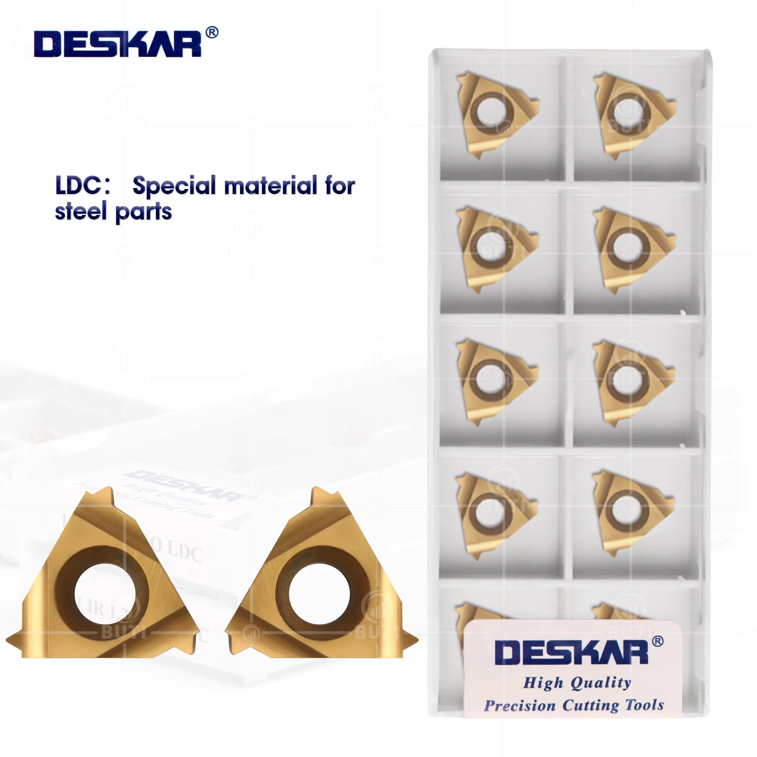 

DESKAR 100% Original 11IR/ER 0.75 1.0 1.5 2.0 2.5ISO LDC CNC Lathe Cutter Threading Carbide Inserts Turning Tool For Steel Parts