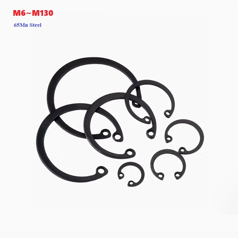 Circlip M6~M130 C Clips Snap Retaining Ring For Hole Black 65 Manganese Steel Washer Internal Retaining Ring Shaft Circli