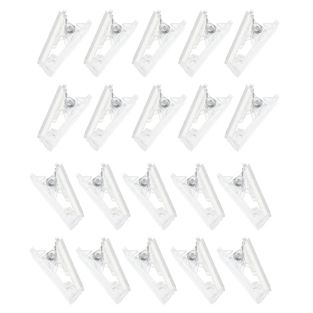 

20 Pcs Self-adhesive Clip Name Cards Badge Holders Wall Clips Paper Flag Hanger Tag