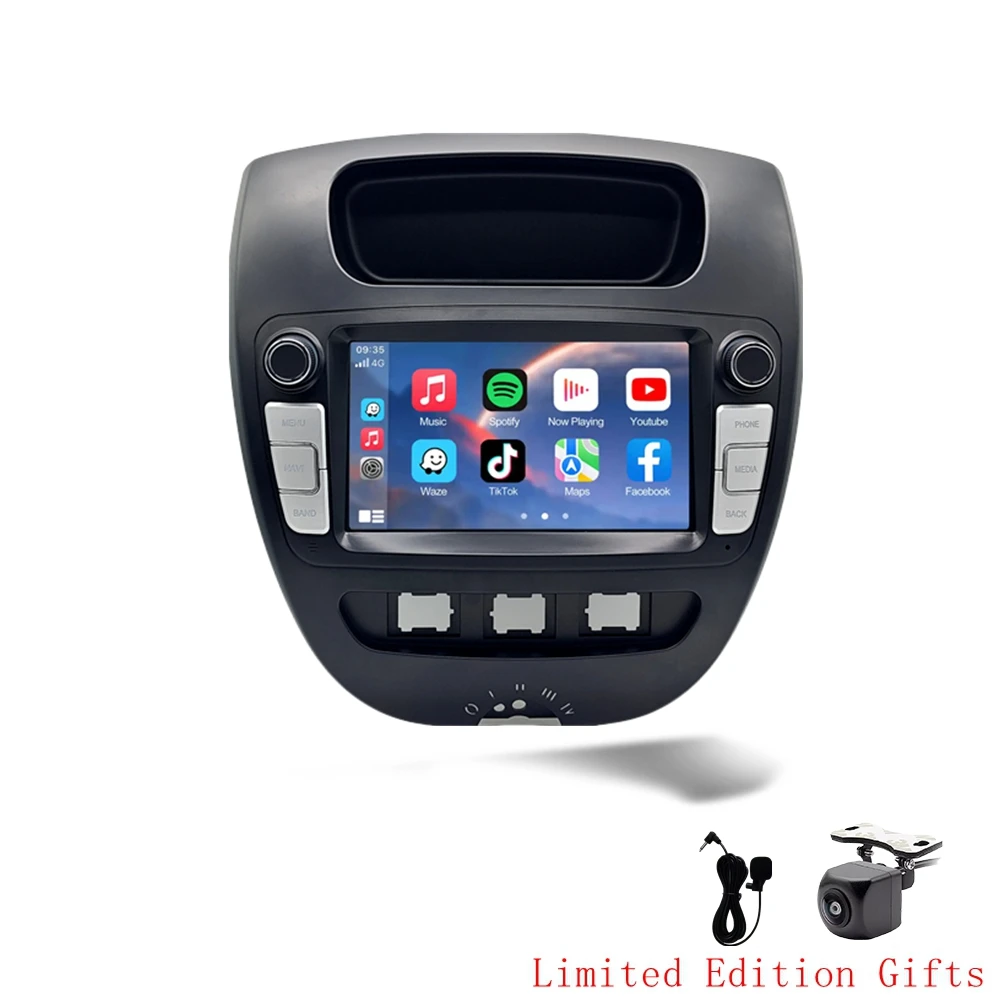 HMG Android 15 For Peugeot 107 Citroen C1 Toyota aygo 2005-2014 Car Radio Autoradio Auto Intelligent Systems Apple Carplay GPS