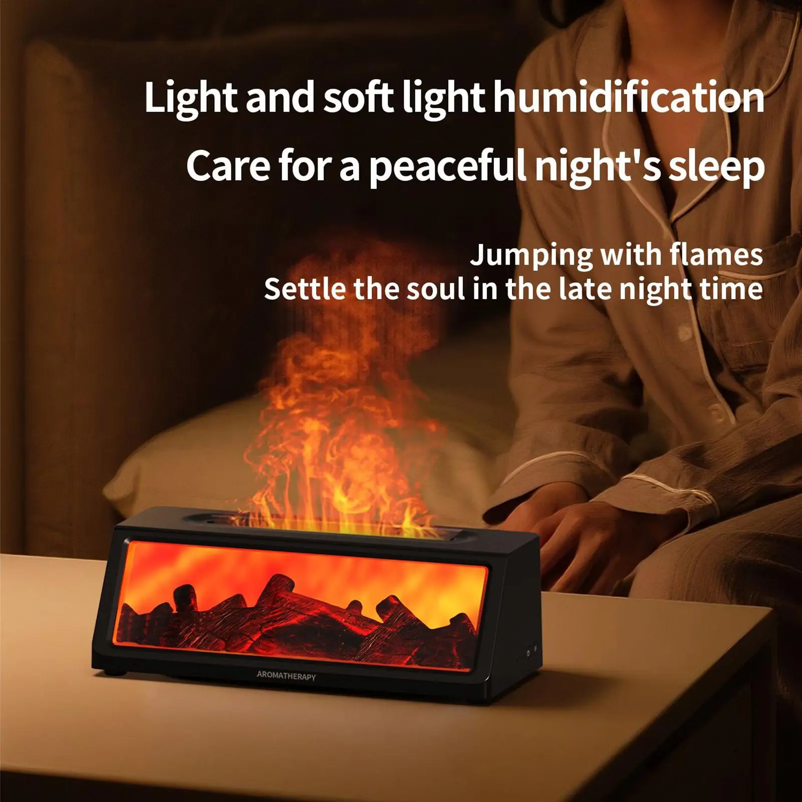 

Diffuser Oil Machine Retro Aromatherapy Diffuser Charcoal Stove-Shaped Bedside Ultrasonic Air Humidifier Night Lamp For Living