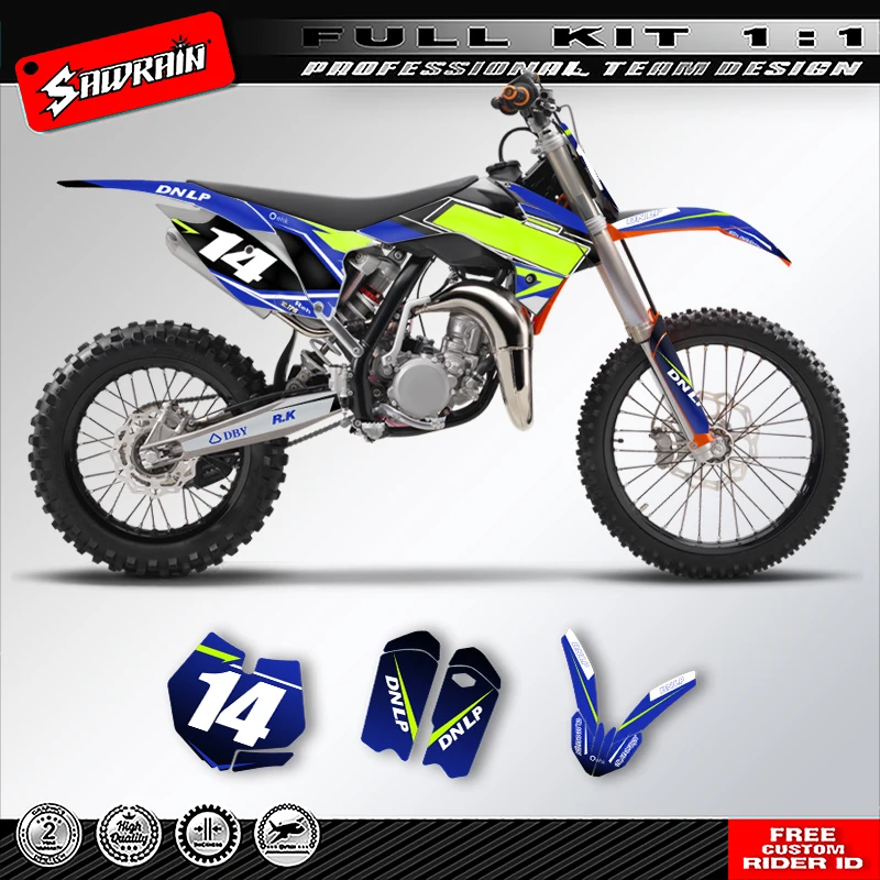 

Sawrain Custom Team Motorcycle Graphics Background Decals Stickers Kit for KTM SX85 2013 2014 2015 2016 2017 010