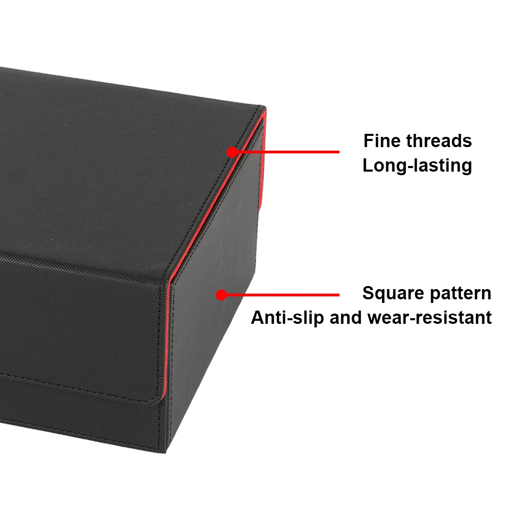 @ # صندوق بطاقات لسطح الألعاب من جلد البولي يوريثان، حقيبة تخزين ذات سعة كبيرة، حامل تنظيم، هدايا للبالغين باللون الأسود والأحمر