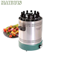 Electric Bbq Kebab Grill Machine Automatic Rotating Barbecue Snack Smokeless Rotisserie Diy Roast Lamb Skewers
