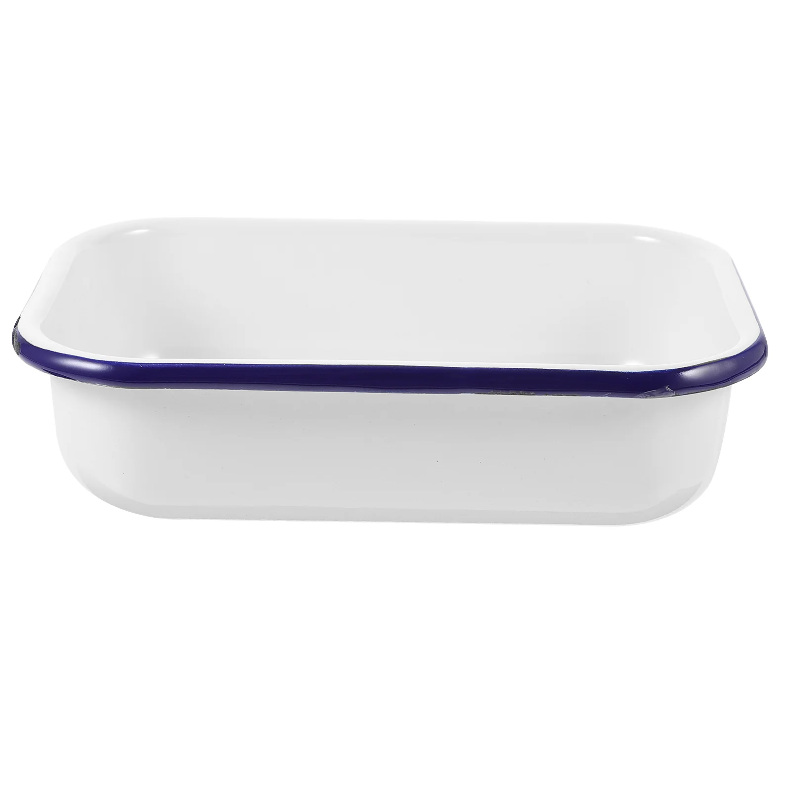 

Enamel Baking Pan Enamelware Roasting Pan Oblong Cake Pan Enameled Steel Baking Dish Lasagna Pan Rectangular Serving Tray