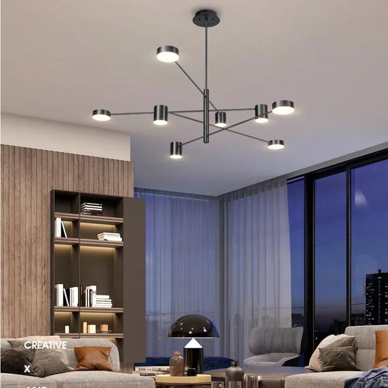 90-220V Rotate Pendant Lights Living Room Modern Minimalist Atmosphere Home Living Room Lamp Bedroom Pendant Lamp Light Fixtures