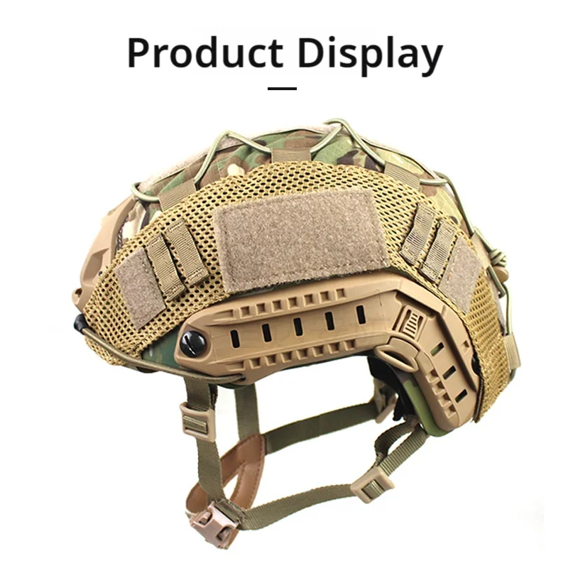 FAST Tactical Helmet Camouflage CP Camouflage 1000D Nylon Hunting Military Camouflage Helmet Cover Accessories With Elastic Rope