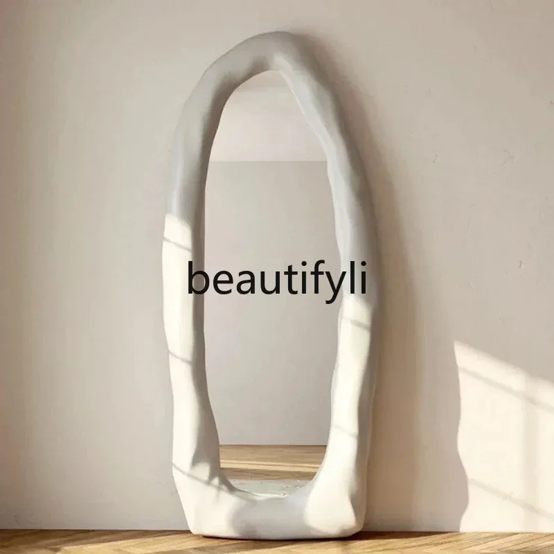 

French full-length mirror household special-shaped full-length mirror irregular floor mirror cloakroom