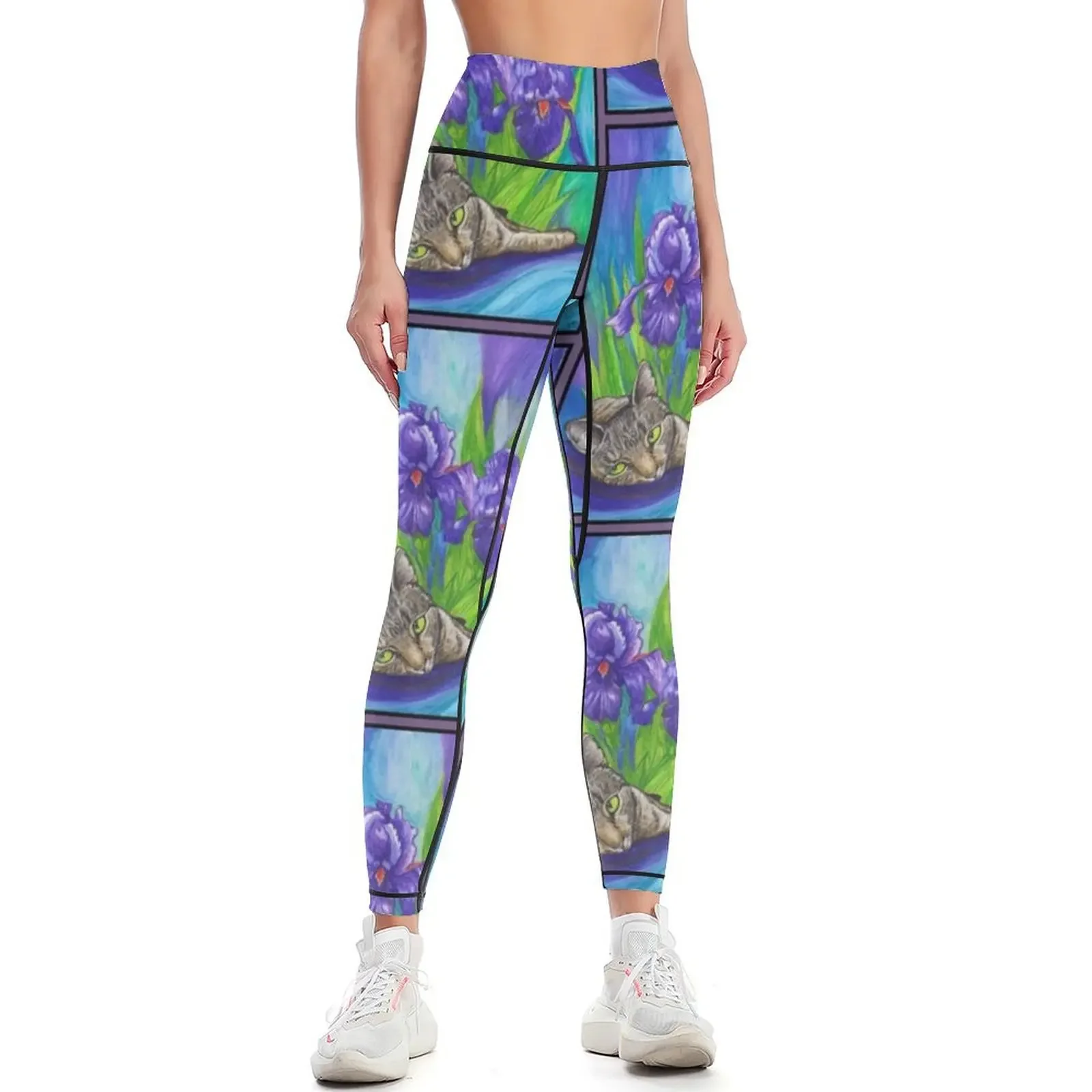 

Paisley with Irises Leggings for fitness Women's tights Women sports Women's pants Womens Leggings