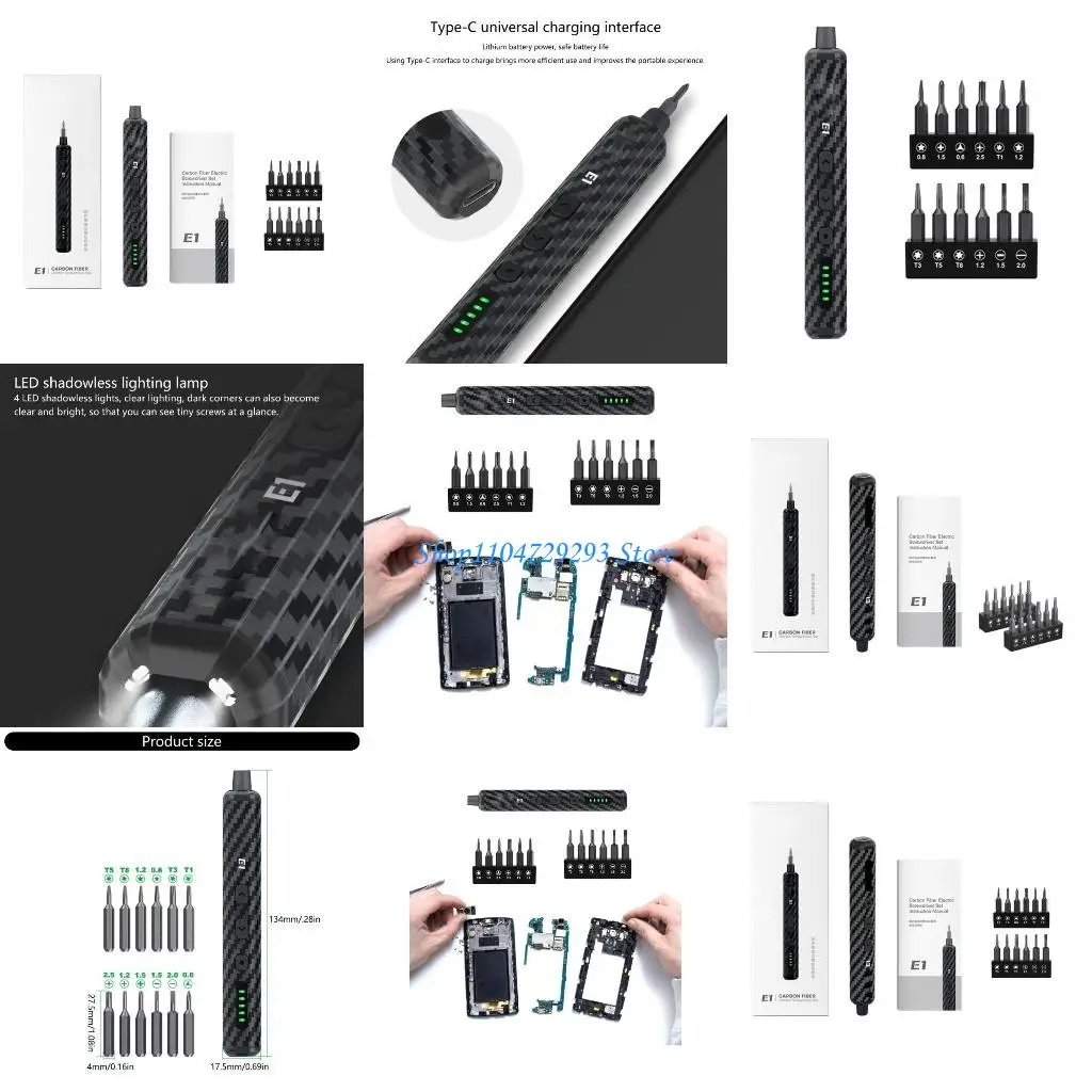 Y2GD Multifunction Electric Screwdriver Accessories For Phone Repairs Fixing Tool Mobile Device Servicing With Magnetized Bit