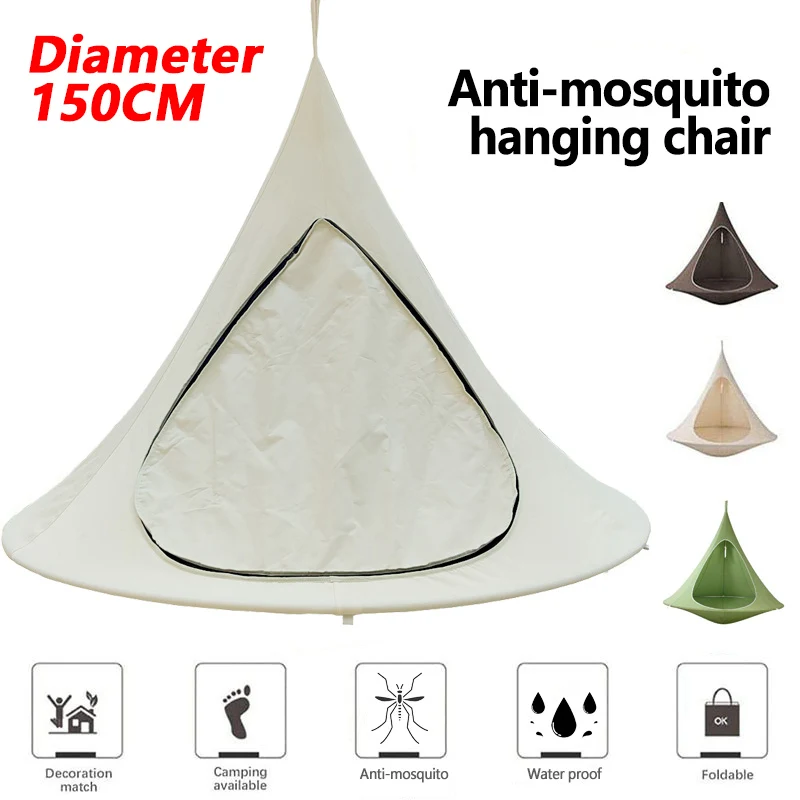 UFO Shape Teepee Tree Hanging Swing Chair for Kids & Adults Indoor Outdoor Hammock Tent Patio Furniture Camping