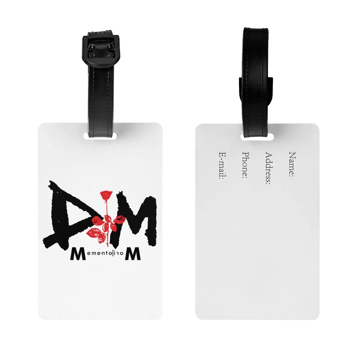 Custom Depeche Cool Mode Electronic Rock Luggage Tags for Suitcases Cute Baggage Tags Privacy Cover ID Label