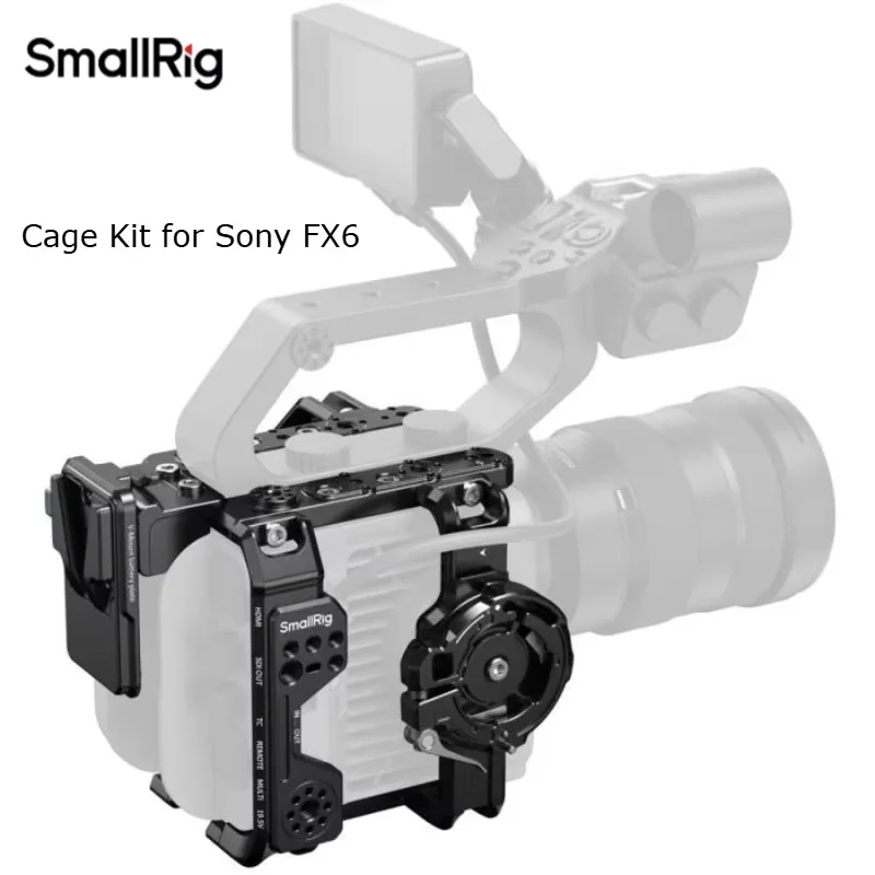 SmallRig 5801 Pro Cage Kit for Sony FX6 with V-Mount Adapter & Full Expansion Slots