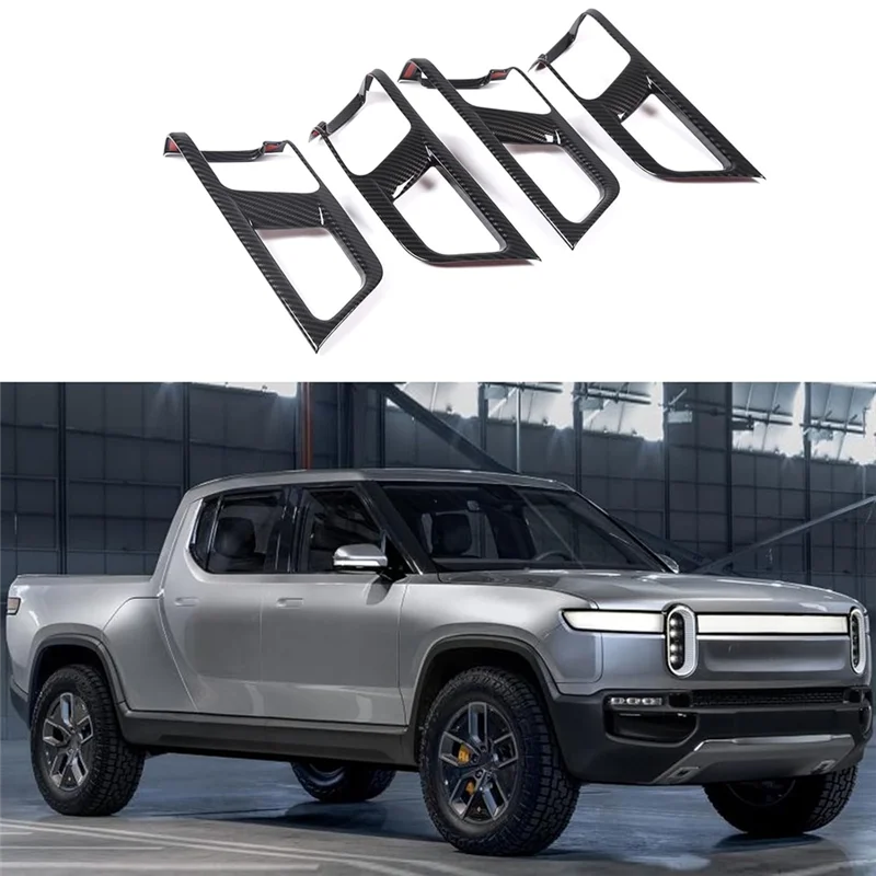 

Car Inner Door Handle Bowl Cover Protector Trim For Rivian R1T R1S 2022 2023 2024 Accessories-A08Q