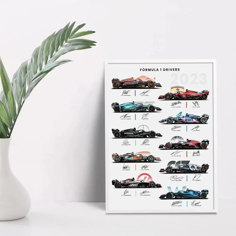 ملصقات مطبوعة لفريق السباق Formula 1 F1 ، لوحة قماشية ، فن جداري ، صور لغرفة المعيشة ، غرفة النوم ، المكتب ، البار ، ديكور المنزل ، الهدايا #3
