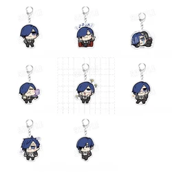 Game P3 Makoto Yuki Sakuya Shiomi Keychain Doll Anime Acrylic Keyring Pendant for Gift