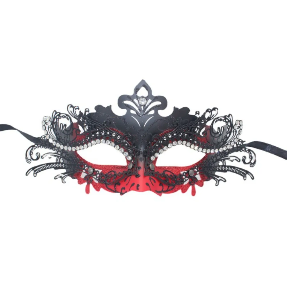 Masque de fête de luxe de Venise, masque de carnaval en métal sexuel, masque papillon en fer forgé incrusté de diamants pour hommes et femmes