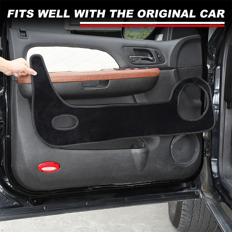 

Car Door Anti-Kick Pad For 2007–2014 Cadillac Escalade Velvet front and rear door panel protection pad Car Interior Decoration