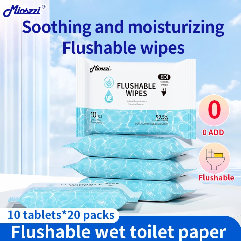 Flushable Wet Toilet Paper Eco-Friendly Soft And Durable Flushable Wipes for Personal Hygiene